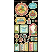 Bohemian Bazaar Die Cut Chipboard Tags - 1